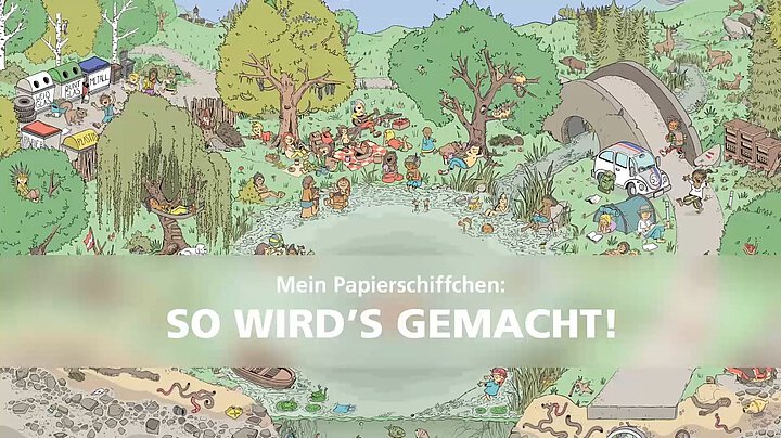 Coverbild zum Lernvideo „Mein Papierschiffchen: So wird's gemacht”.