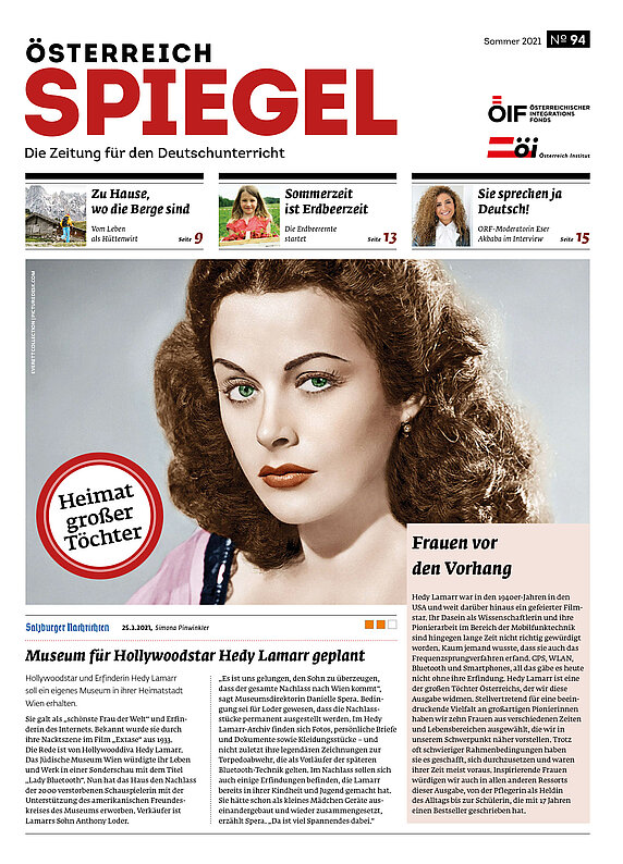 Die Ausgabe 94 des Österreich Spiegel mit dem Titel "Heimat großer Töchter".