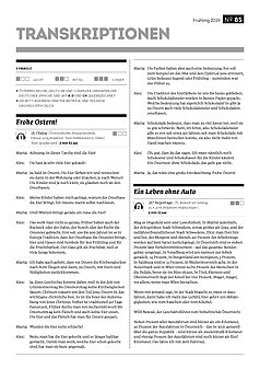 Transkriptionen zu allen Hörbeiträgen der 85. Ausgabe des Österreich Spiegel.