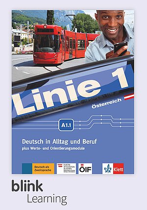 Coverbild des Kursbuches Linie 1 Österreich A1.1.
